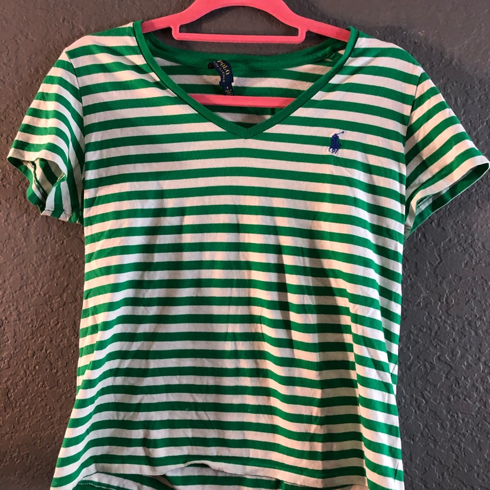 green polo shirt